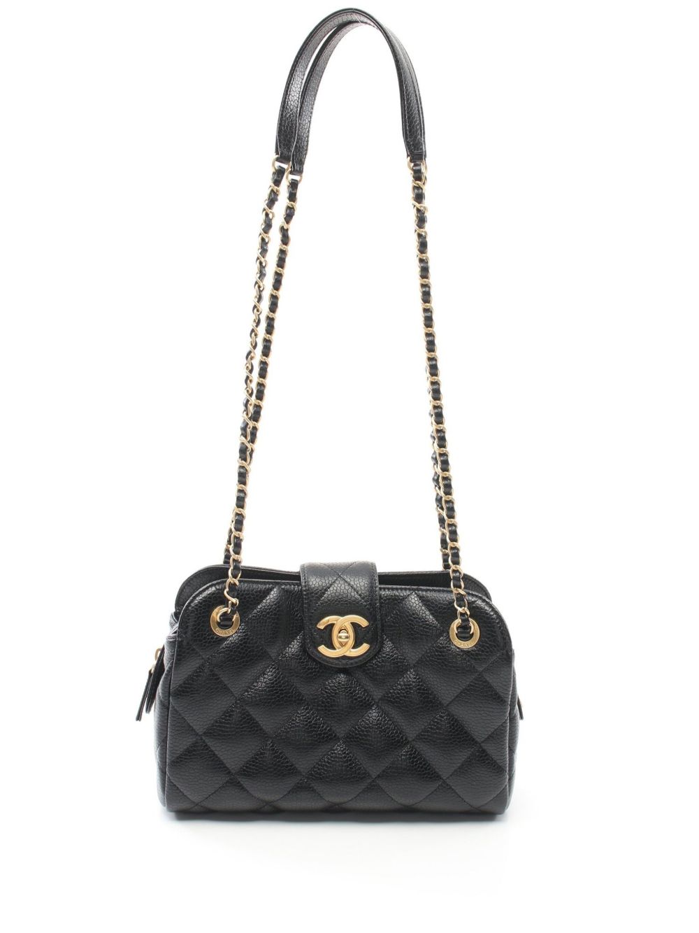 CHANEL Pre-Owned CC 旋扣保龄球包（2021年典藏款） - 红色
