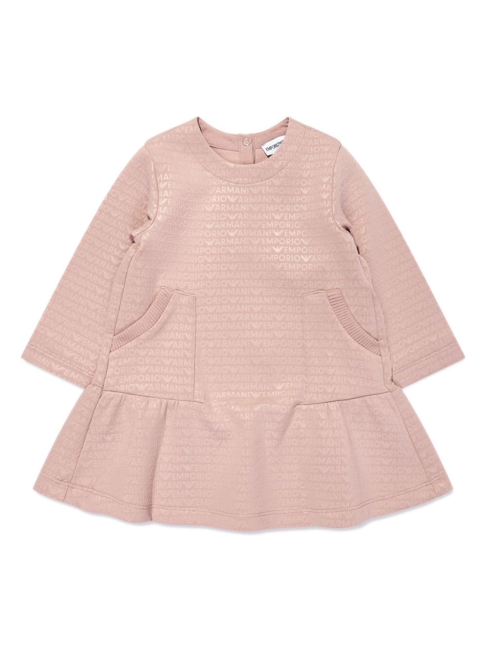 Emporio Armani Kids logo连衣裙 - 粉色