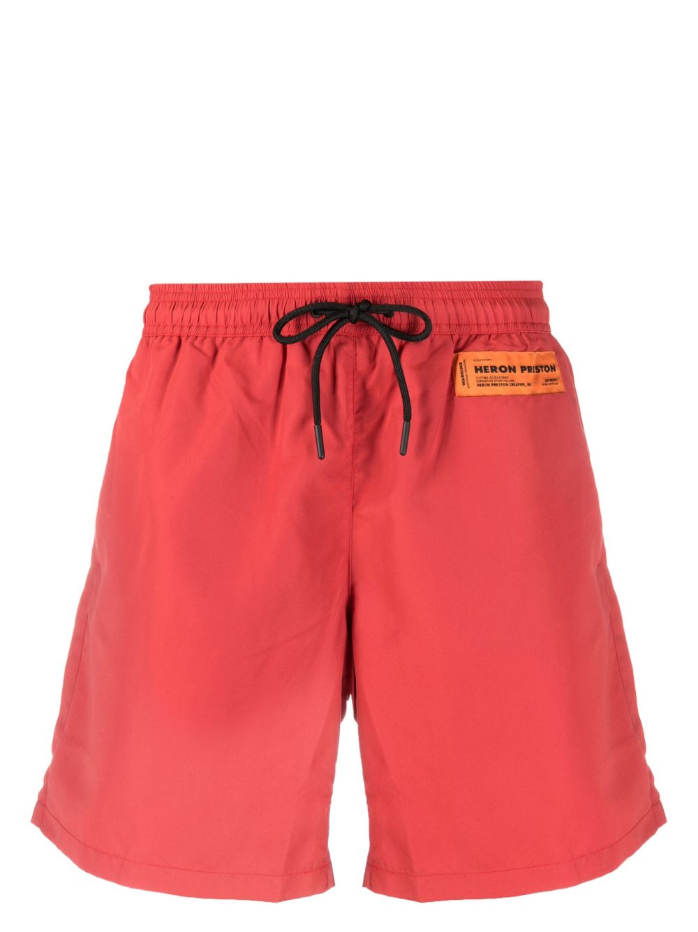 Heron Preston 标贴抽绳泳裤 - 红色