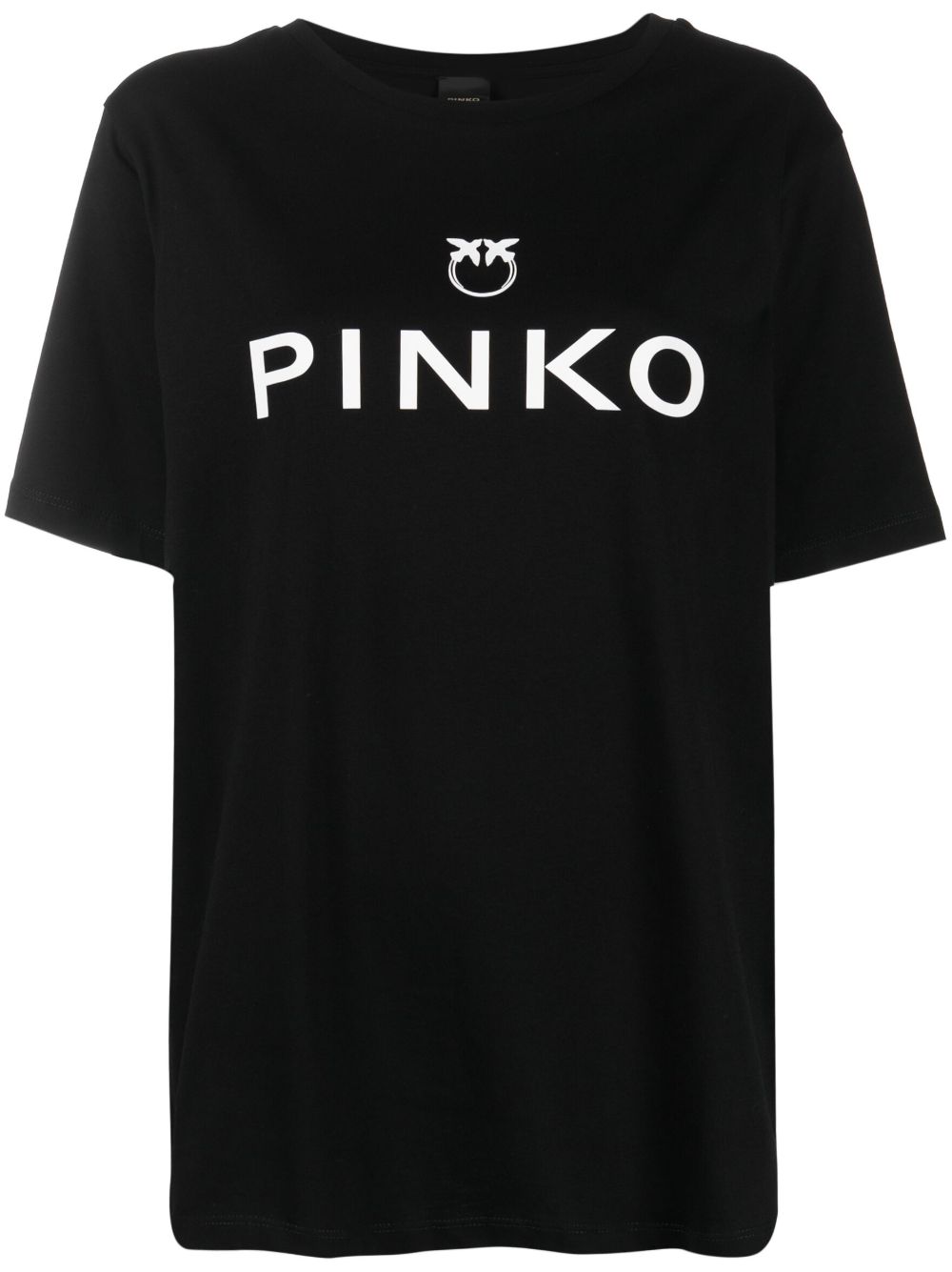 PINKO logo印花棉T恤 - 黑色
