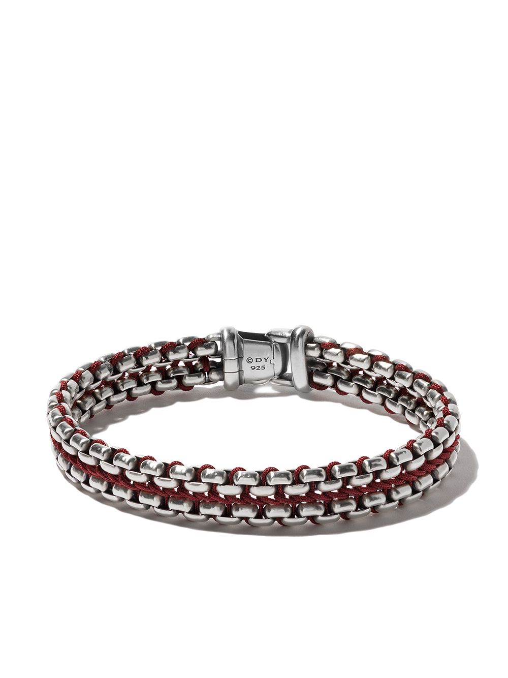 David Yurman 纯银 Woven Box Chain 手链 - 银色