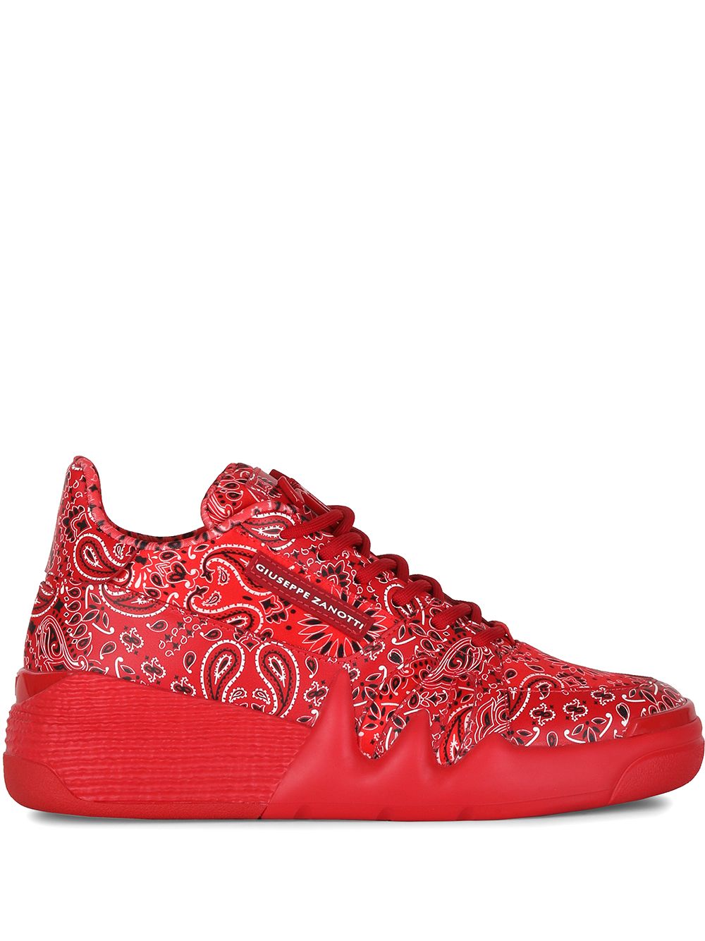 Giuseppe Zanotti 佩斯理印花板鞋 - 红色
