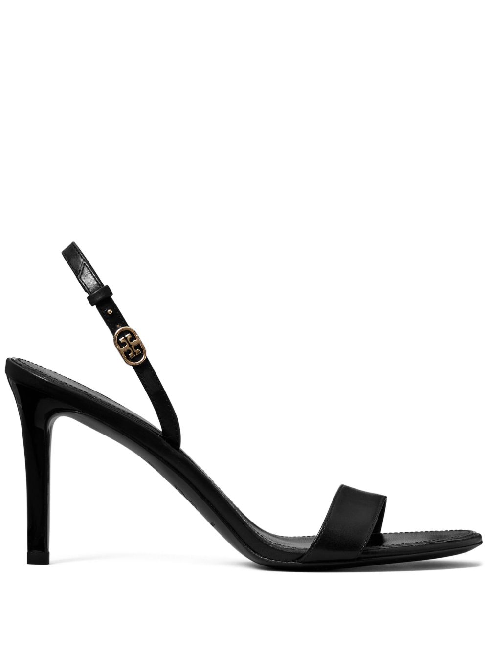 Tory Burch Double T 高跟凉鞋（8.5厘米） - 黑色