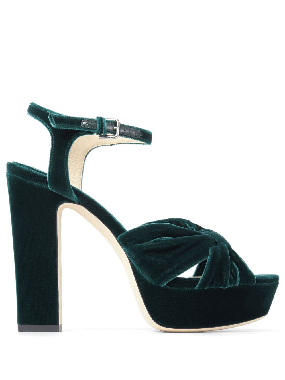 Jimmy Choo Heloise 丝绒高跟鞋 - 绿色