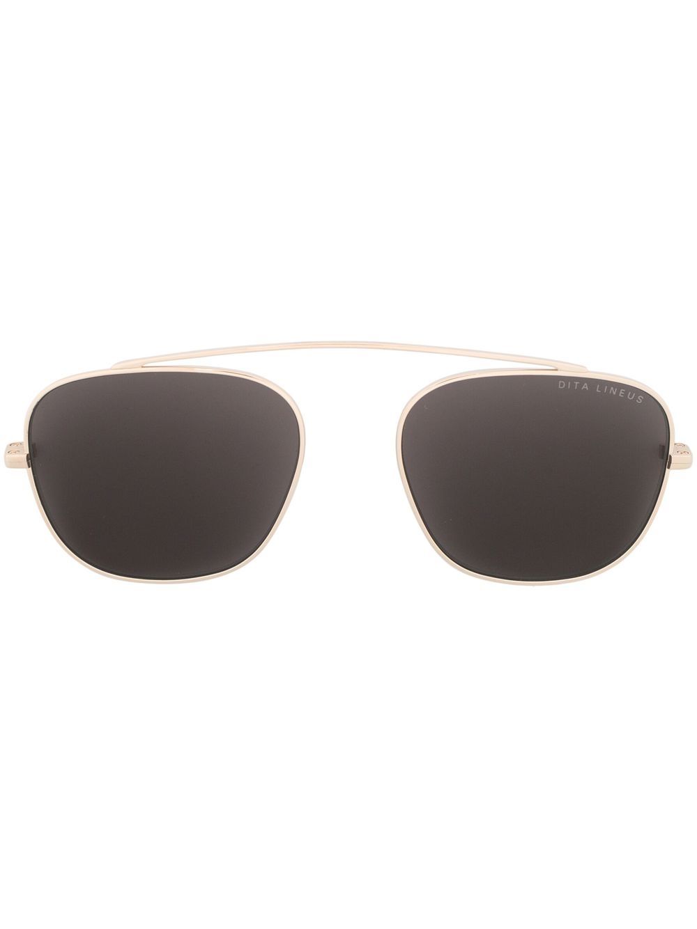Dita Eyewear 有色镜片方框太阳眼镜 - 金色