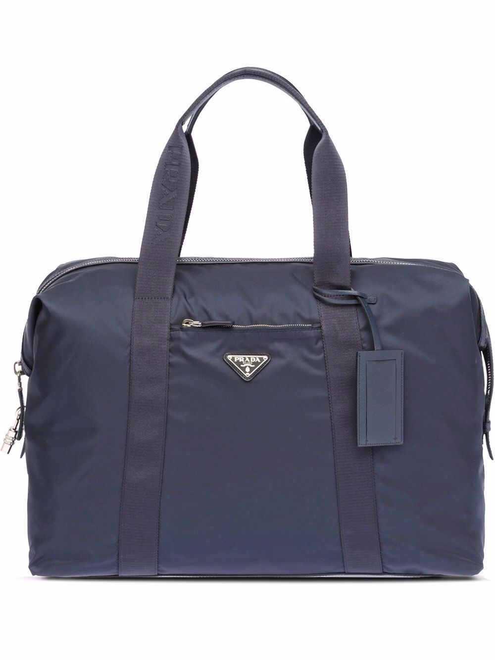 Prada Re-Nylon 三角形logo旅行包 - 蓝色