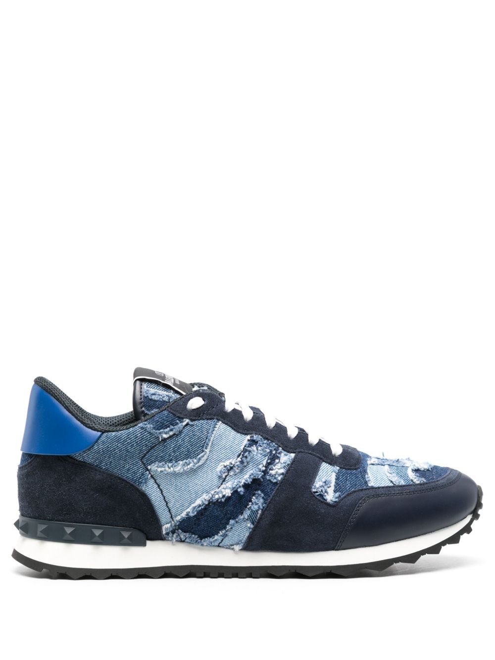 Valentino Garavani Rockrunner Camouflage 牛仔运动鞋 - 蓝色