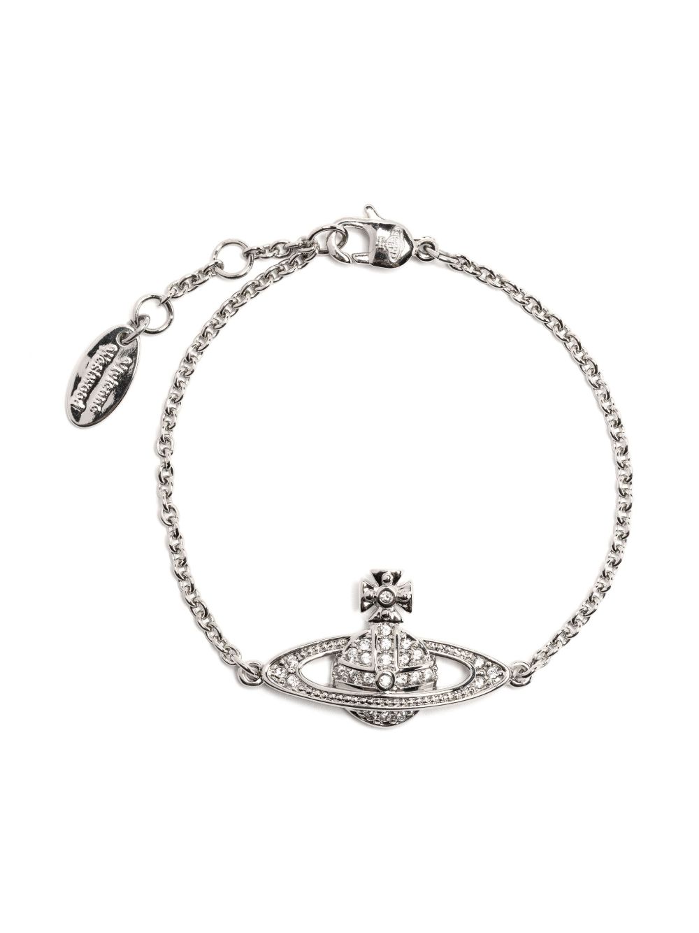 Vivienne Westwood Bas Relief logo迷你手链 - 银色