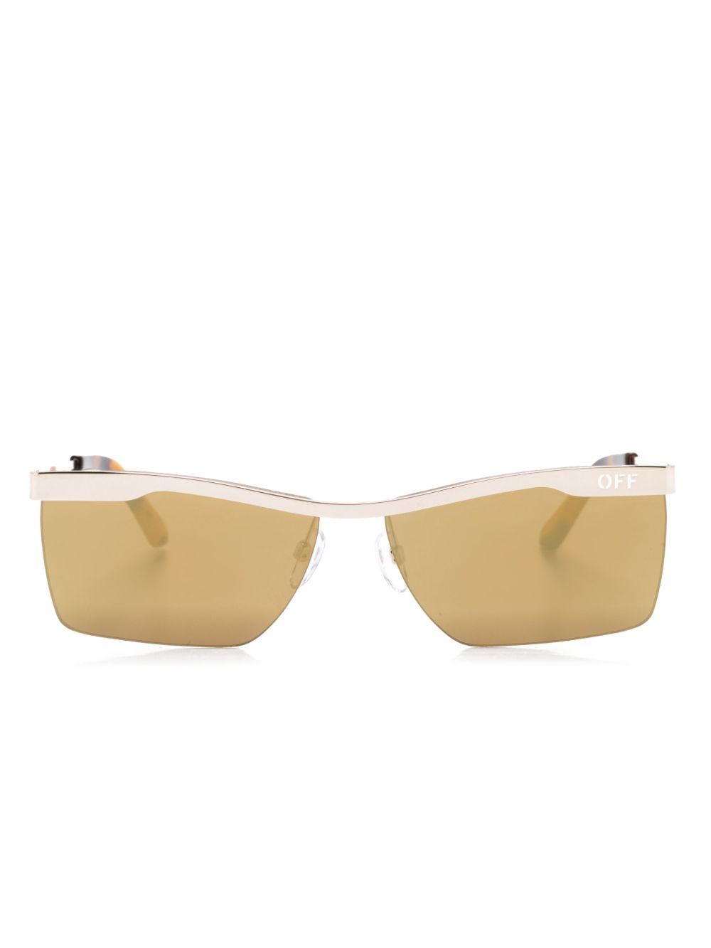 Off-White Eyewear Rimini 长方形框太阳眼镜 - 金色