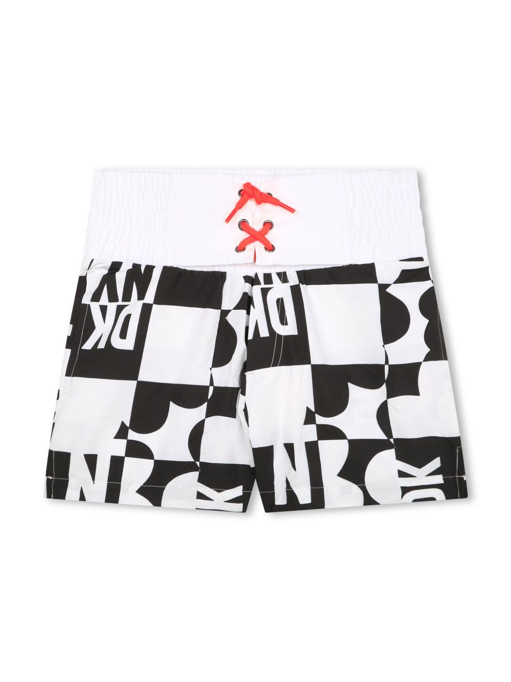 Dkny Kids logo印花泳裤 - 黑色