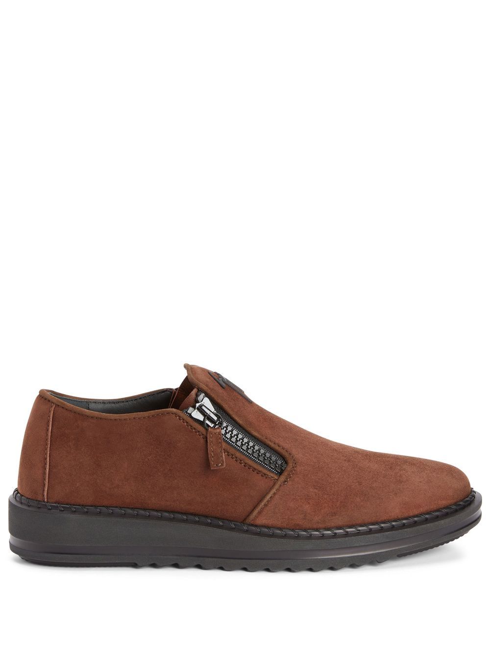 Giuseppe Zanotti Cooper logo标牌乐福鞋 - 褐色