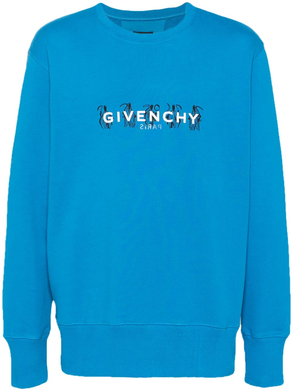 Givenchy logo印花卫衣 - 蓝色