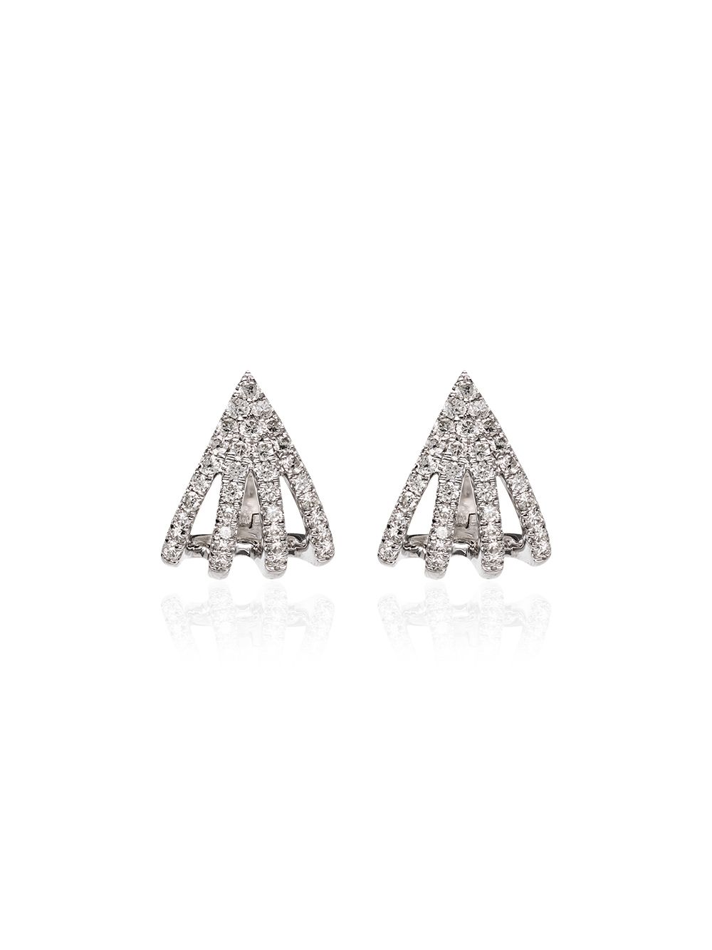Dana Rebecca Designs Sarah Leah 14K白金钻石耳环 - 银色