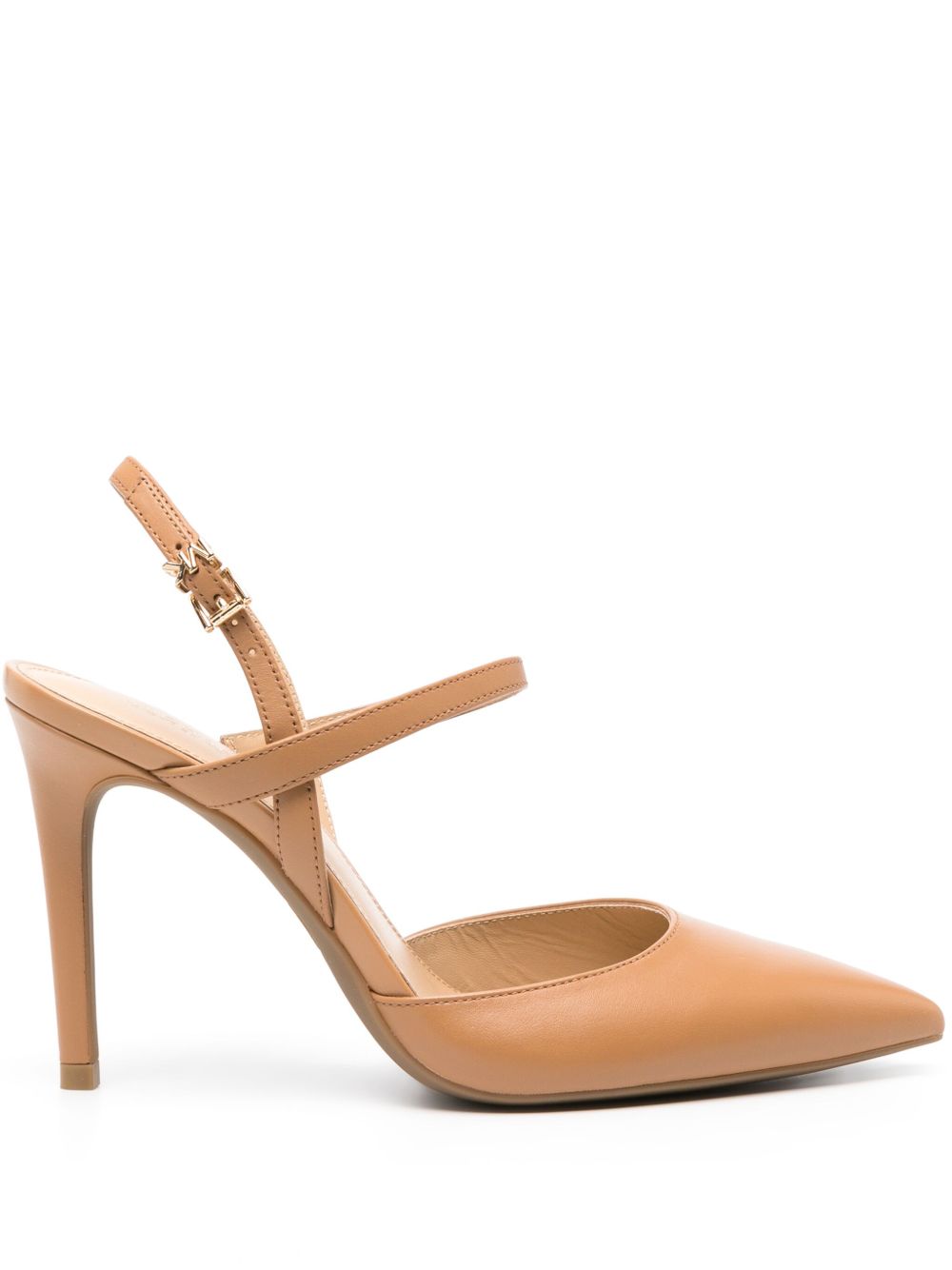 Michael Michael Kors 裹踝皮质高跟鞋 - 中性色