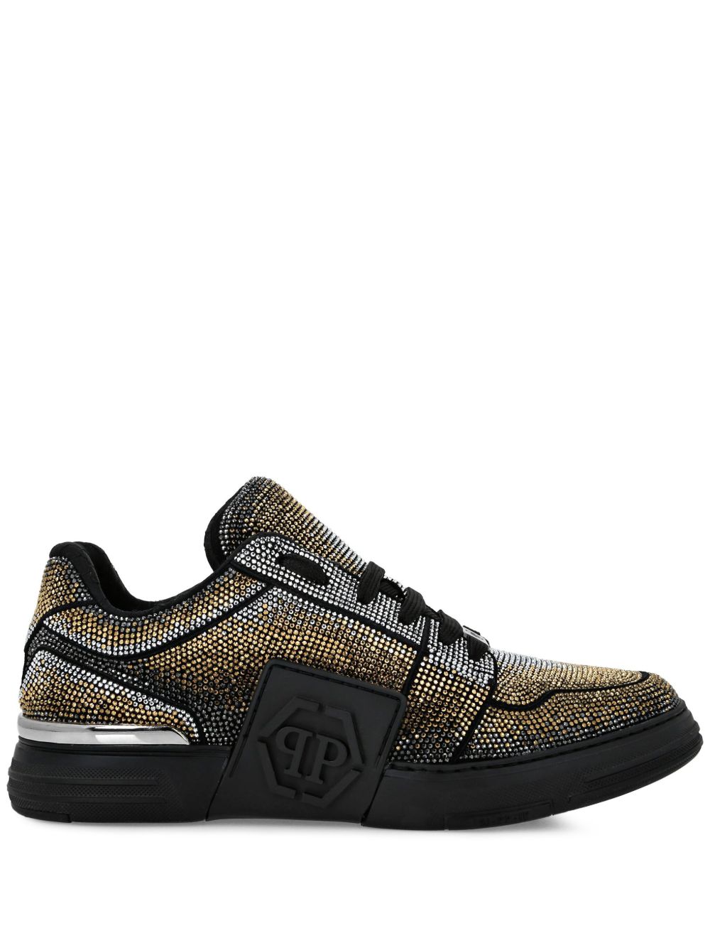 Philipp Plein Hexagon 低帮运动鞋 - 黑色