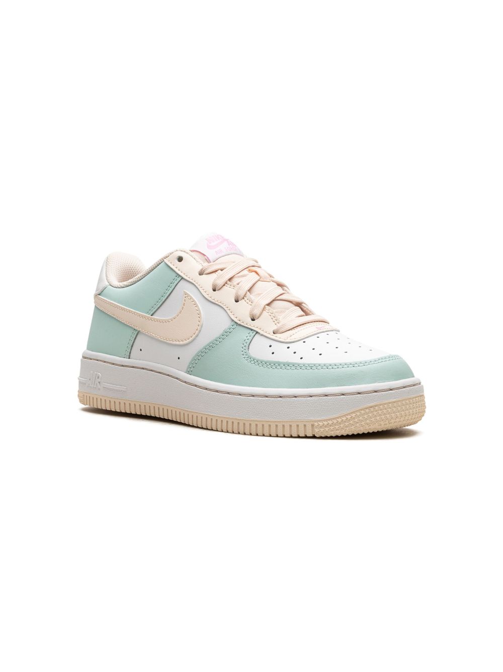 Nike Kids Air Force 1 Low Emerald Rise/Guava Ice/White/Pink Spell 运动鞋 - 绿色