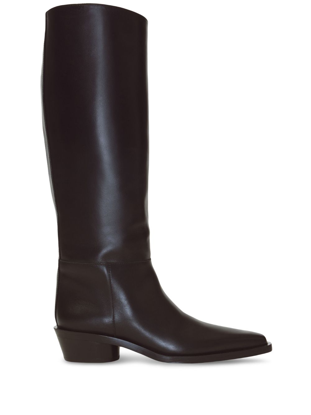 Proenza Schouler Bronco 皮质高筒靴 - 黑色