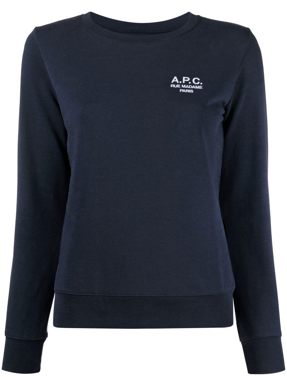 A.P.C. Skye logo刺绣卫衣 - 蓝色