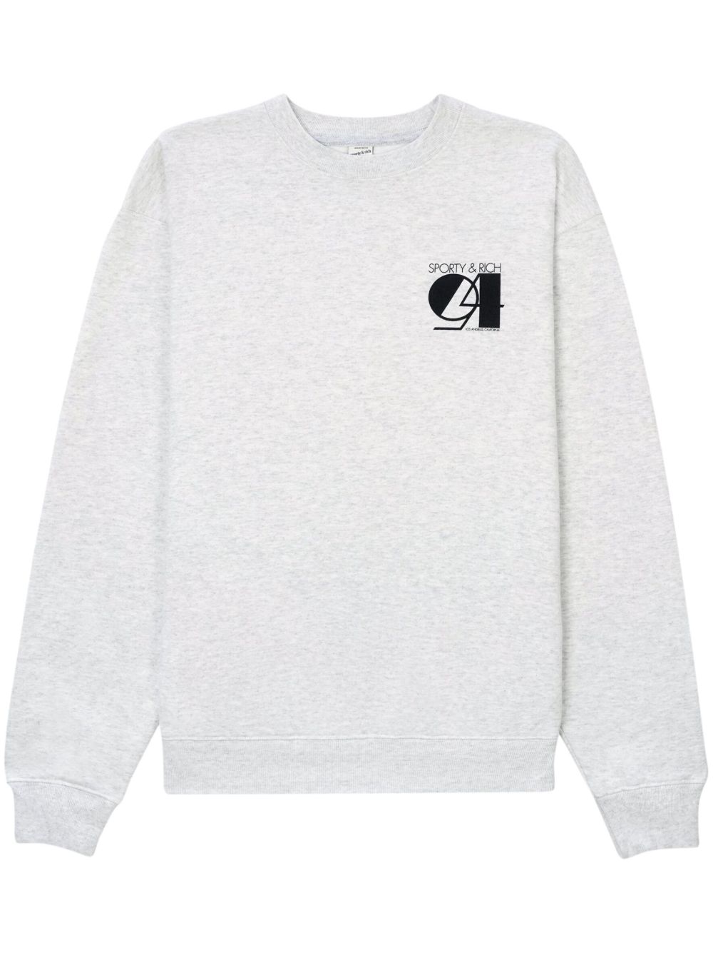 Sporty & Rich Studio logo印花卫衣 - 灰色