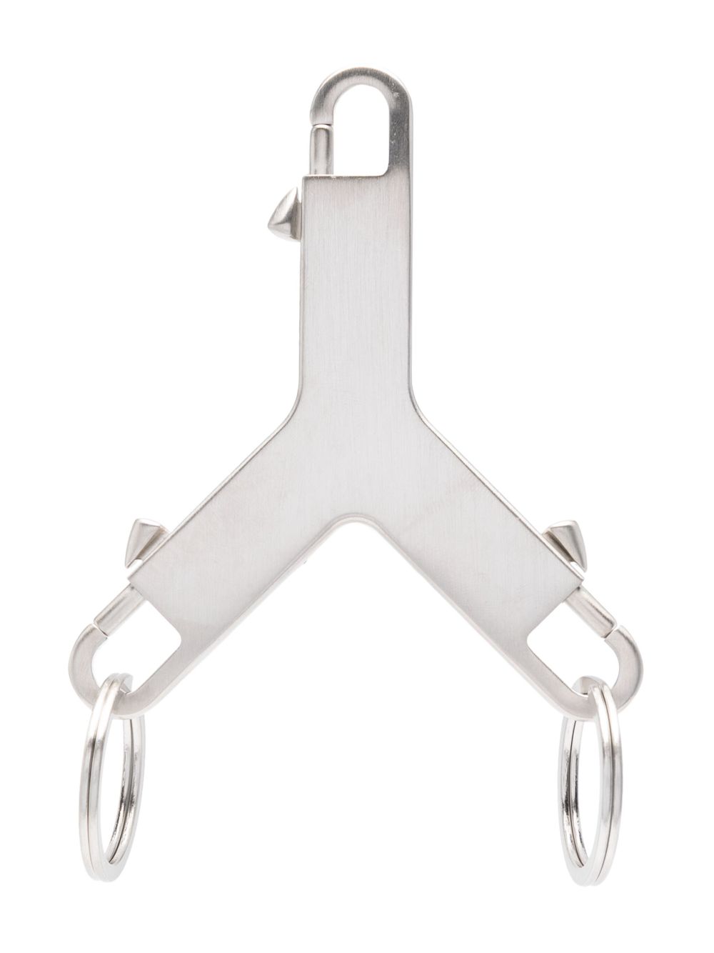 Rick Owens Cerberus 磨砂效果钥匙扣 - 银色