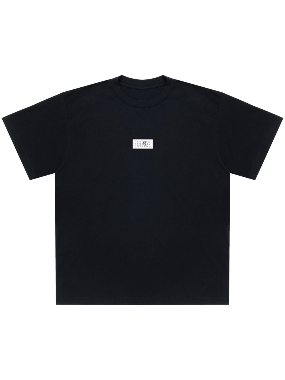 MM6 Maison Margiela Black 棉T恤 - 黑色