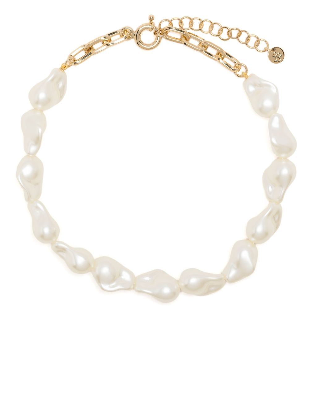 Rejina Pyo Chain Choker 珍珠缀饰项链 - 白色