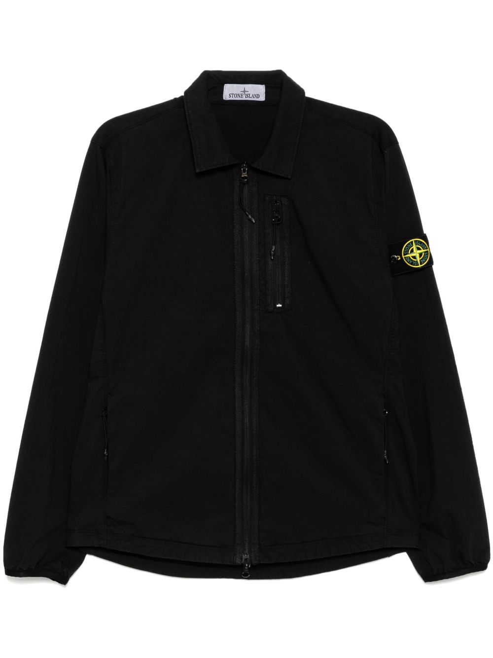 Stone Island 标贴夹克 - 黑色