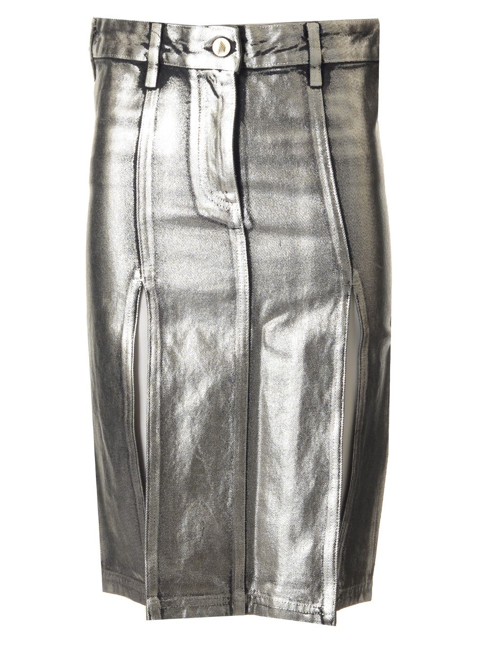 The Attico Coated Midi Skirt