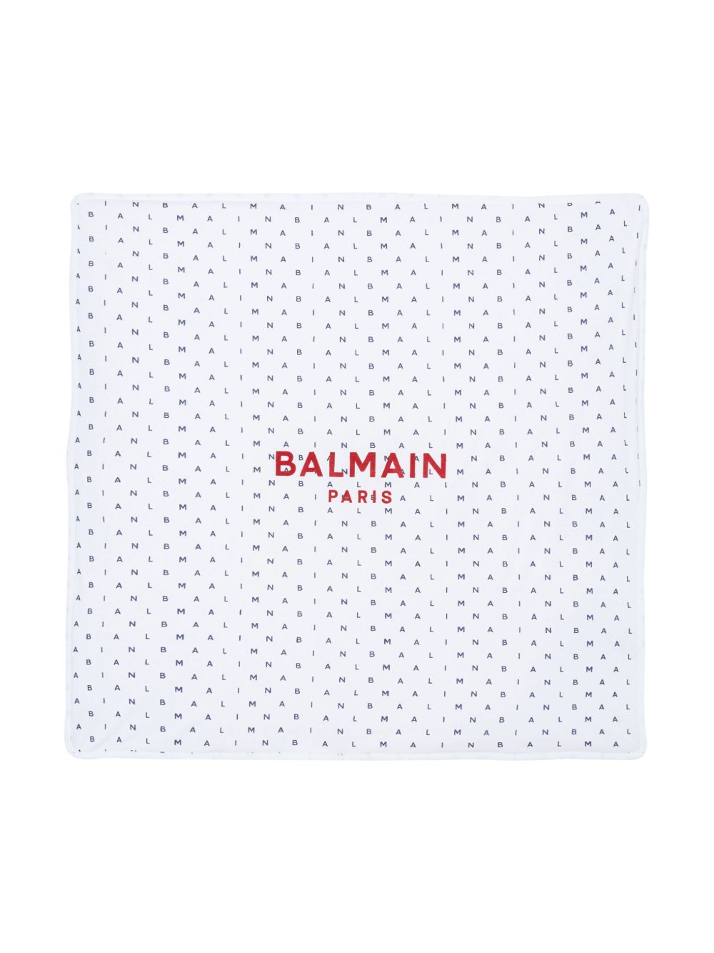 Balmain Kids logo印花棉毯子 - 白色
