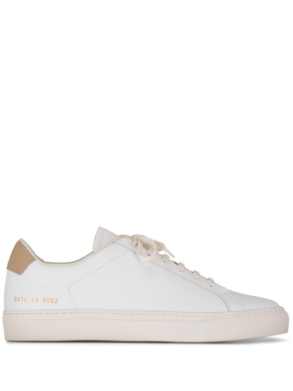 Common Projects 皮质系带运动鞋 - 白色