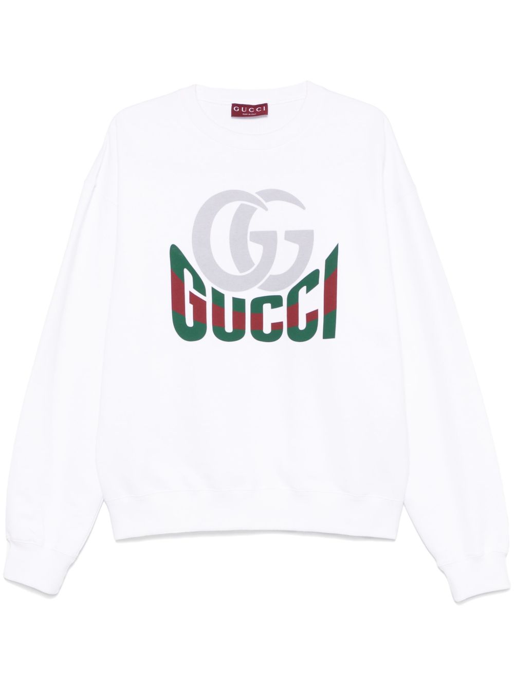 Gucci logo印花卫衣 - 白色