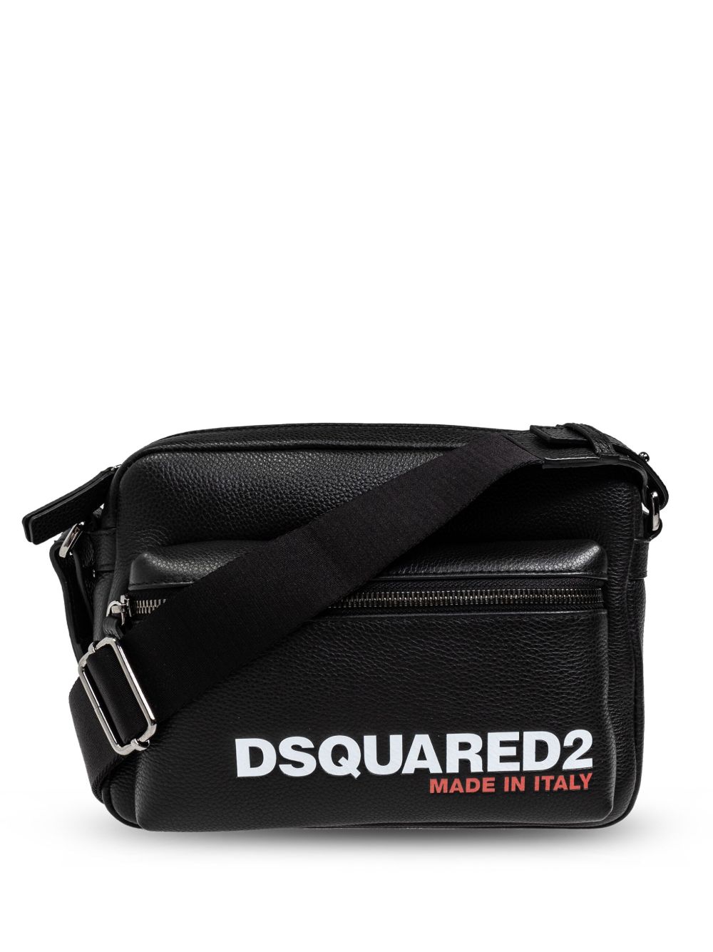 DSQUARED2 logo印花斜挎包 - 黑色