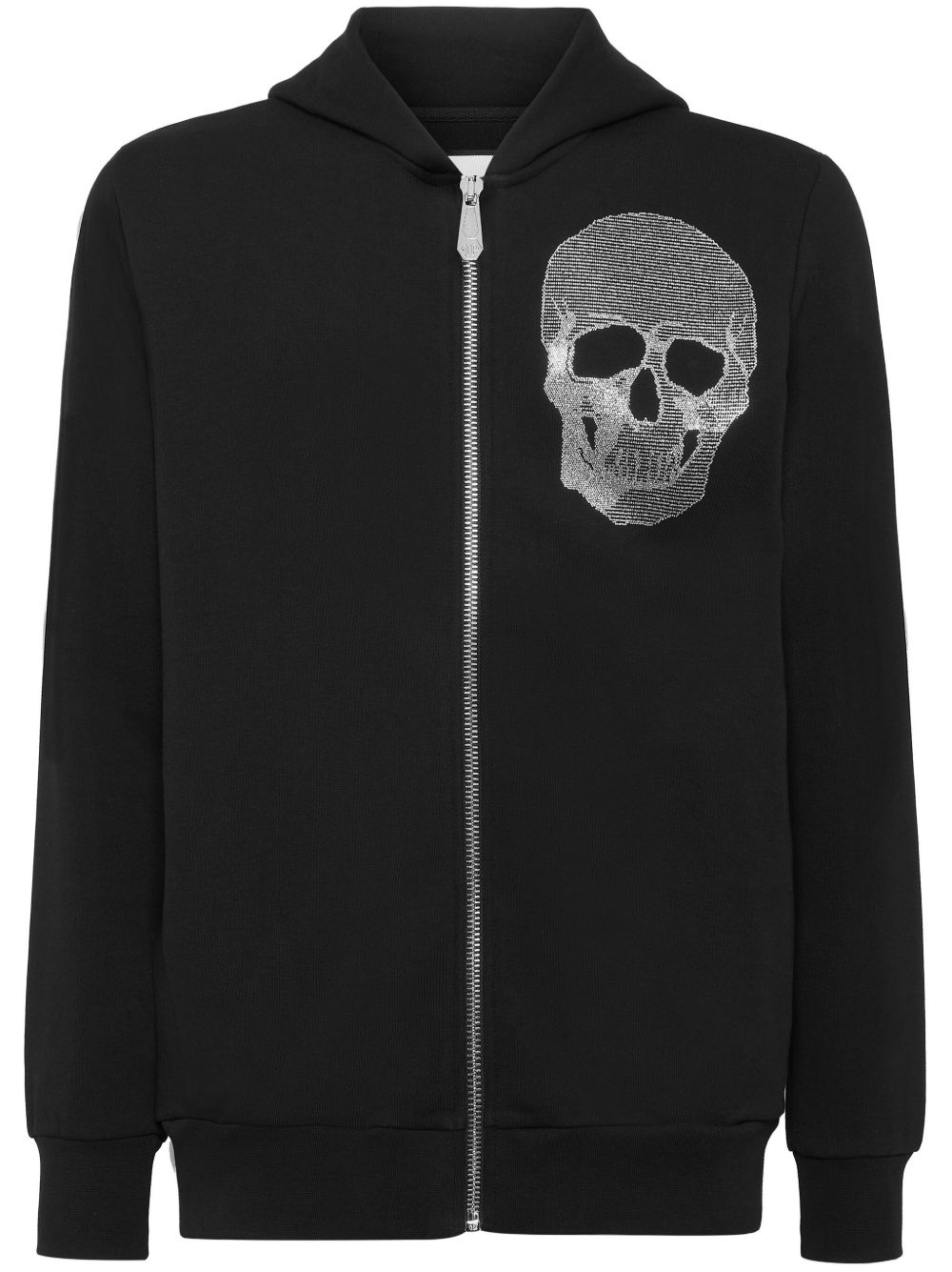 Philipp Plein 刺绣拉链连帽衫 - 黑色