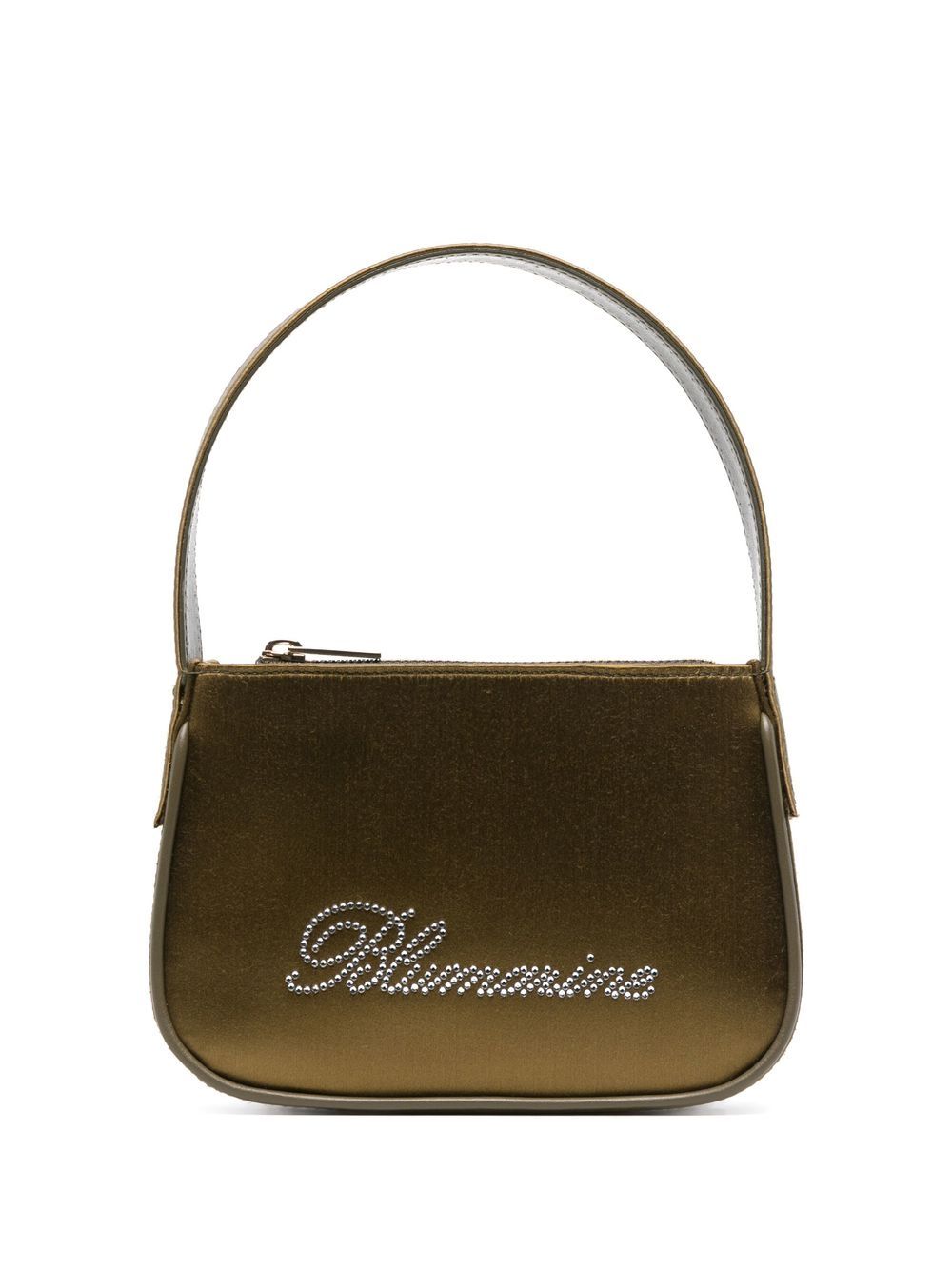 Blumarine 水钻缀饰缎面迷你包 - 绿色