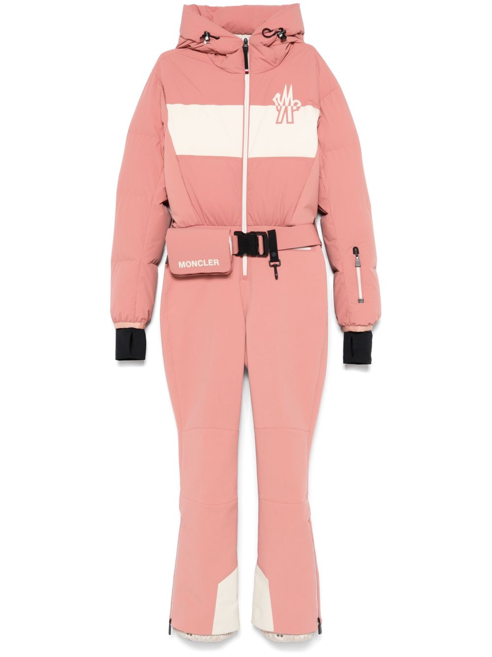 Moncler Grenoble 羽绒滑雪连体长裤 - 粉色