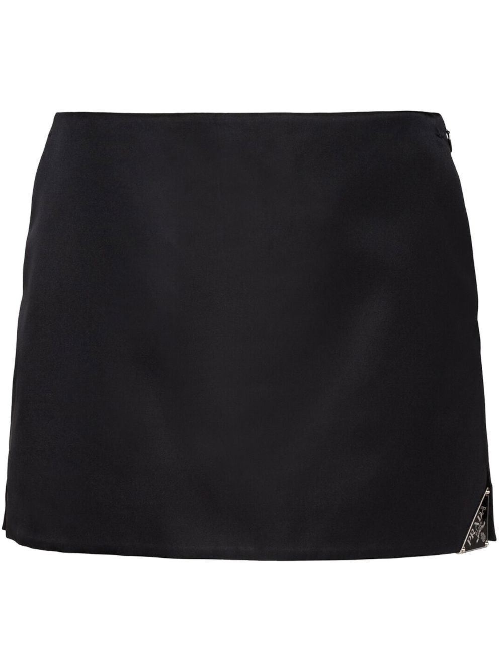 Prada Re-Nylon 三角形logo迷你半身裙 - 黑色