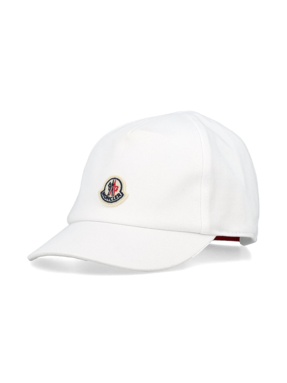 Moncler Enfant logo贴花棒球帽 - 白色