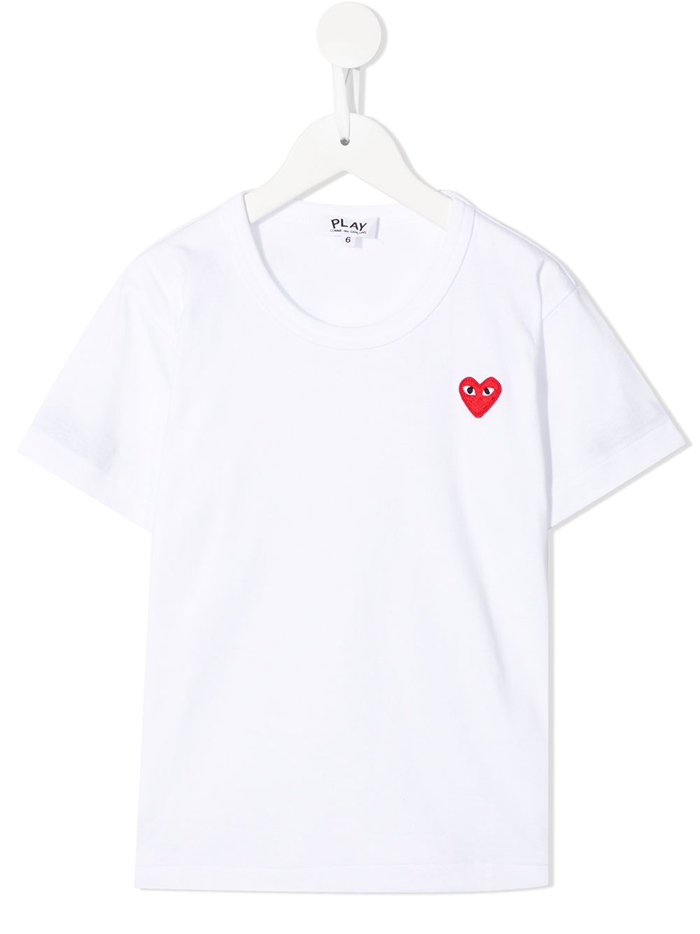 Comme Des Garçons Play Kids 心形贴花圆领T恤 - 白色