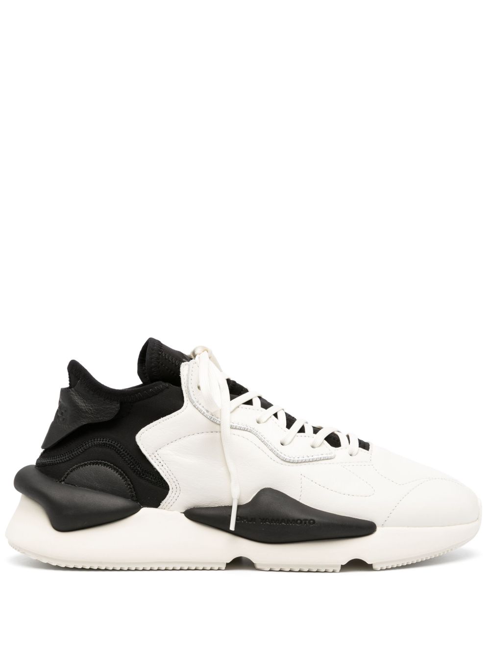 Y-3 Kaiwa 皮质运动鞋 - 白色