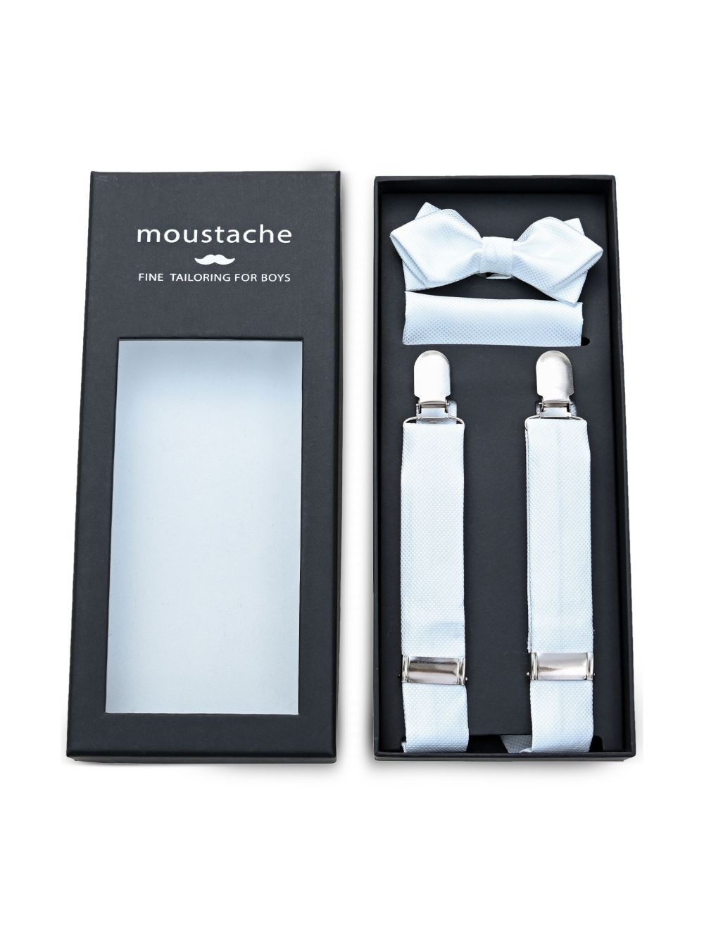 Moustache 背带套装 - 白色