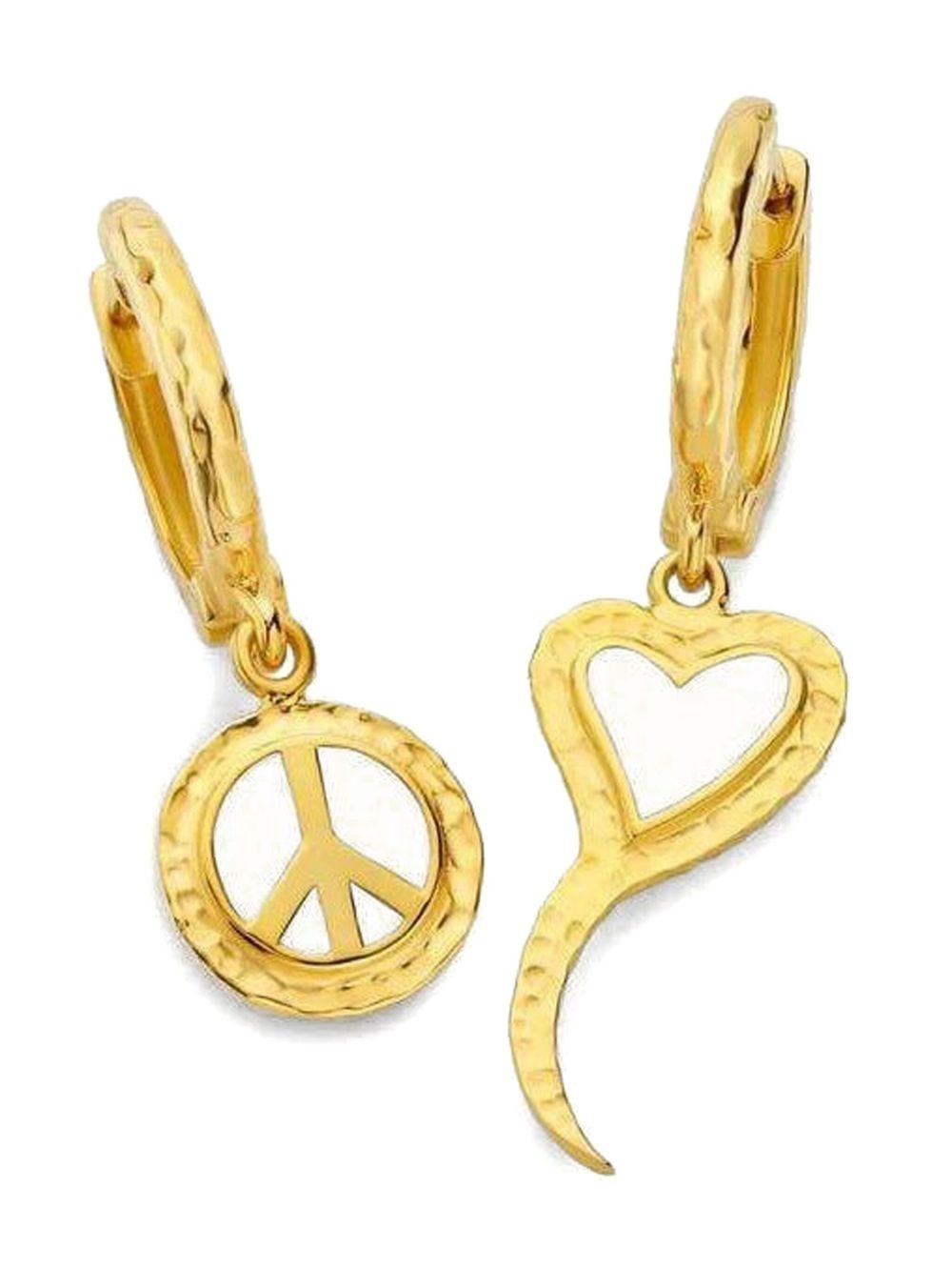 BUDDHA MAMA 20K黄金 Peace and Love 耳环 - 金色