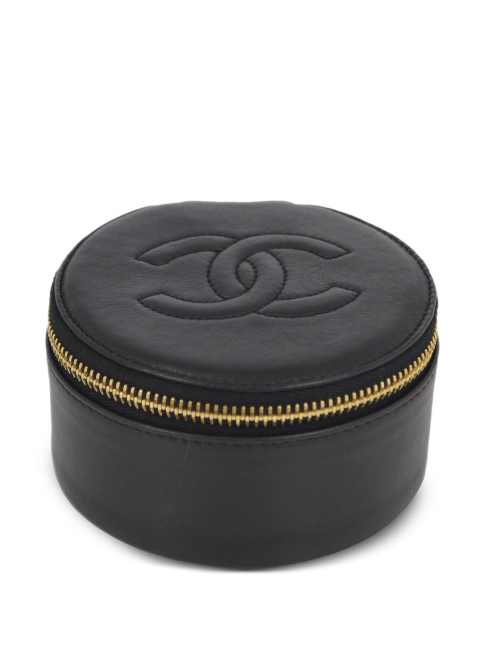CHANEL Pre-Owned CC 皮质珠宝盒（1997年典藏款） - 黑色