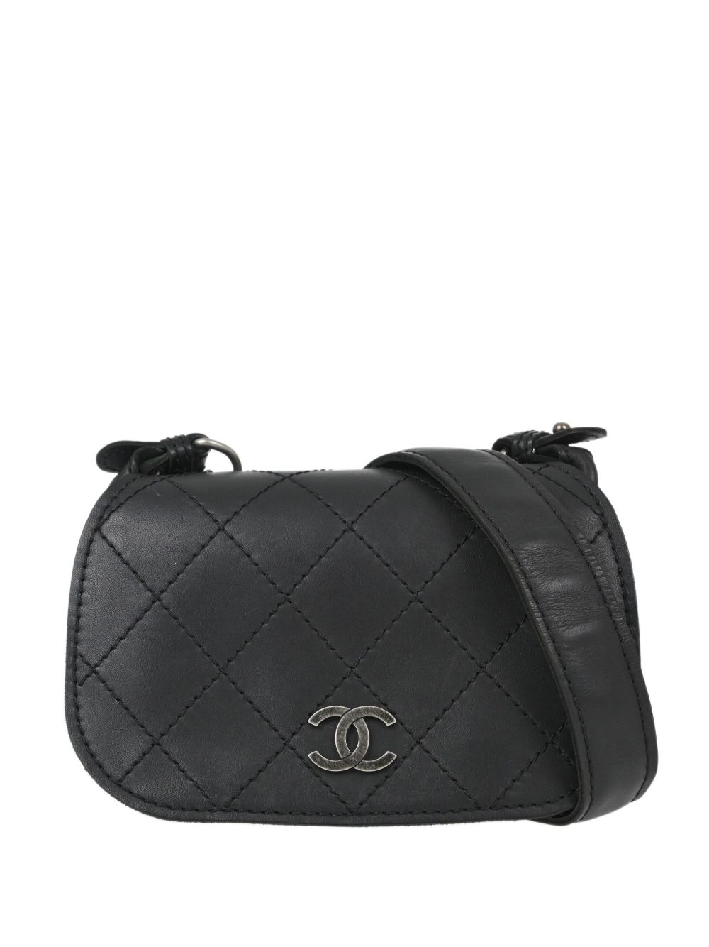 CHANEL Pre-Owned Paris-Edinburgh Highlander 单肩包（2014年典藏款） - 黑色