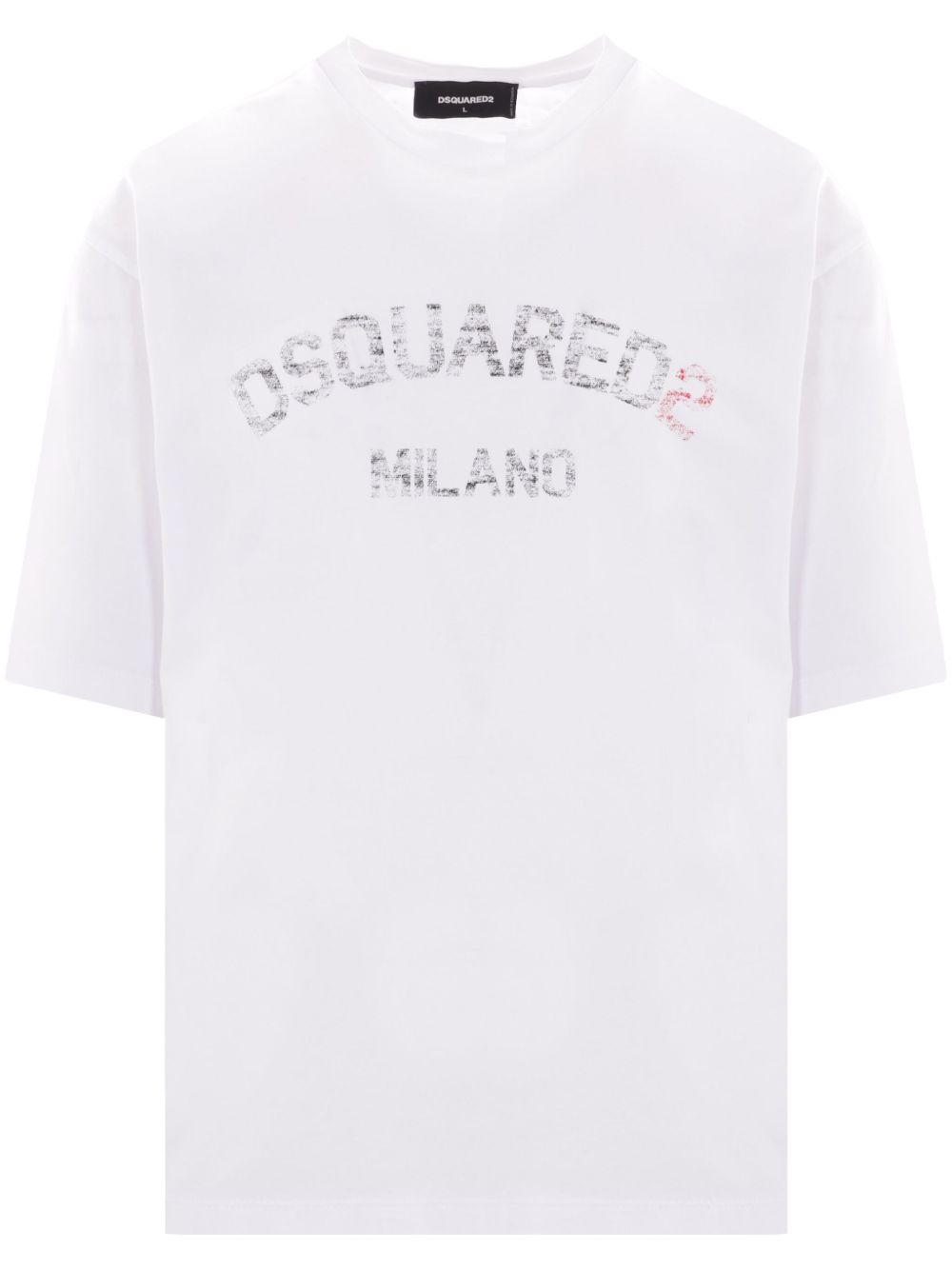 DSQUARED2 logo印花T恤 - 白色