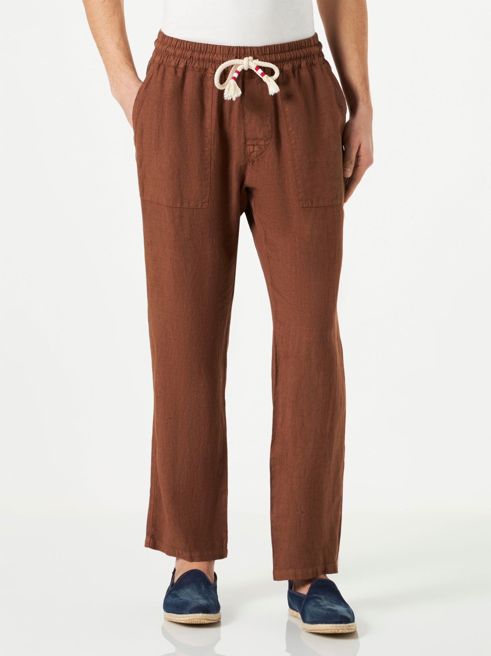 MC2 Saint Barth Man Brown Linen Pants