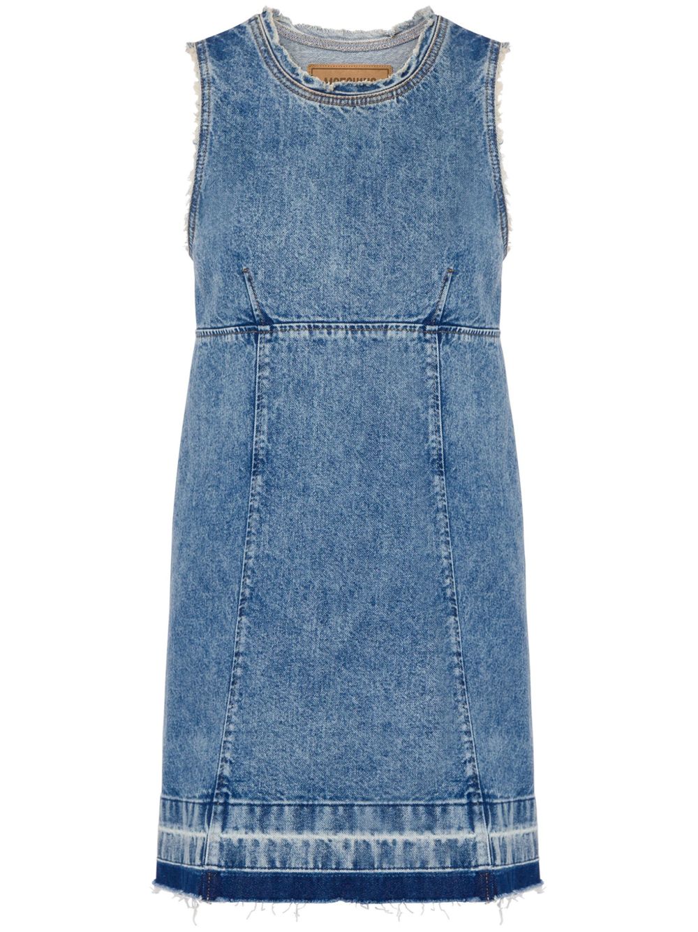 MOSCHINO JEANS 贴花牛仔迷你连衣裙 - 蓝色