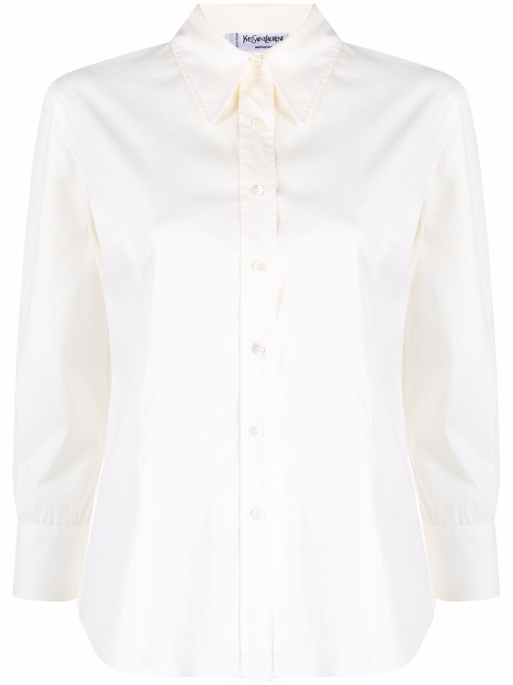Saint Laurent Pre-Owned 圣罗兰 短袖衬衫（2000年代典藏款） - 白色