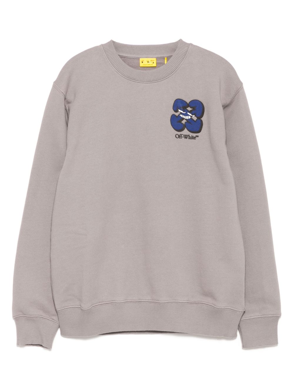 Off-White Kids logo印花卫衣 - 灰色
