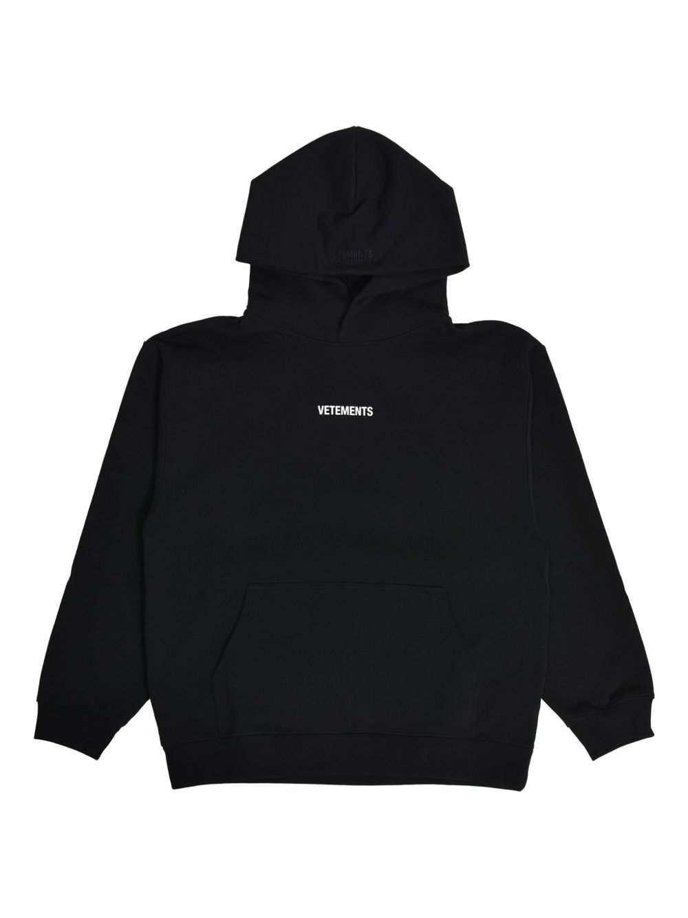 Vetements Kids logo印花连帽衫 - 黑色