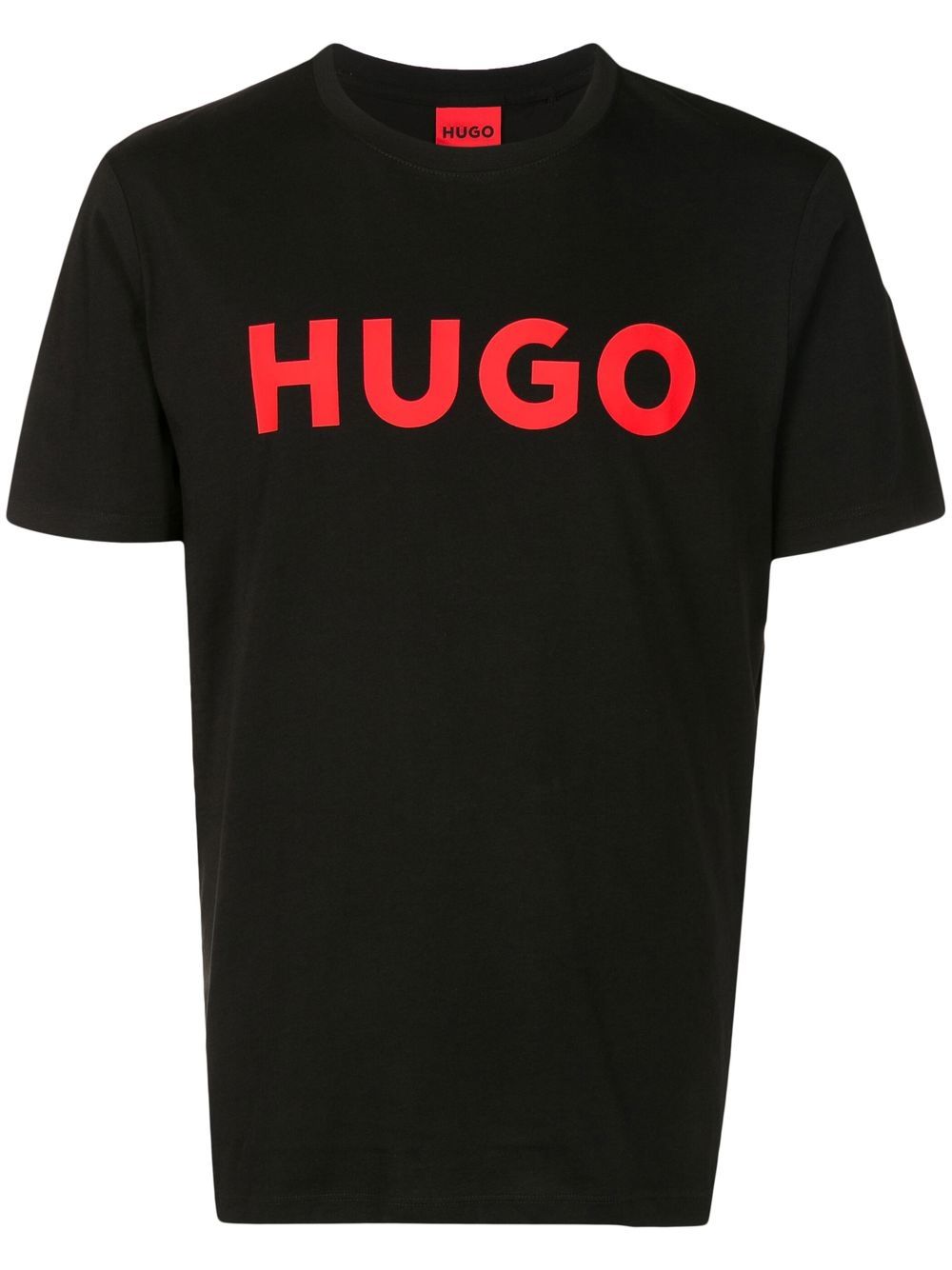 HUGO logo印花短袖T恤 - 黑色